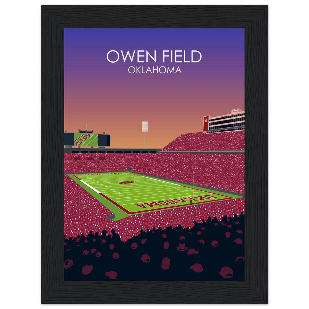 Owen Field - Gaylord Family - Oklahoma Memorial Stadium Print | University of Oklahoma Sooners College Football Stadium Print