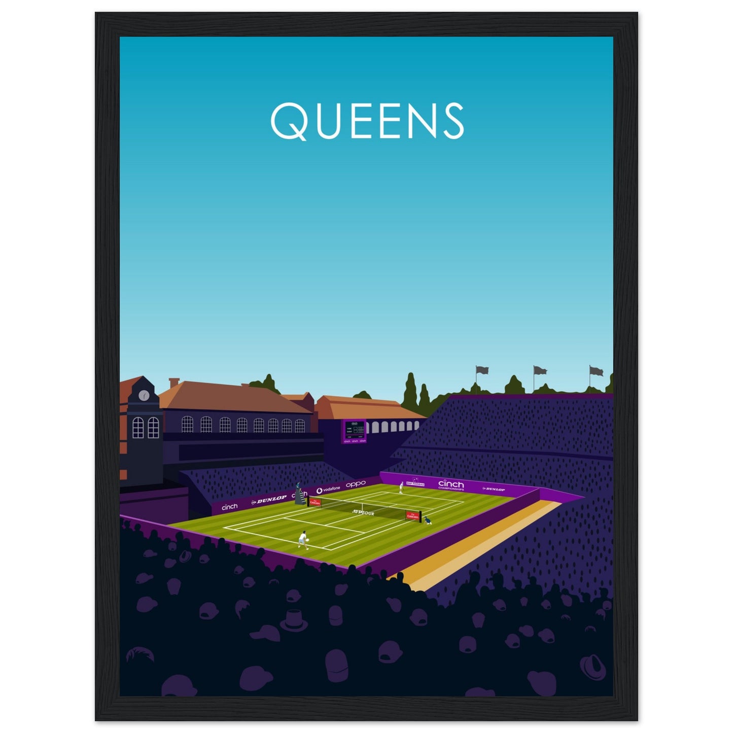 Queens Club Centre Court Cinch Championships Tennis Poster