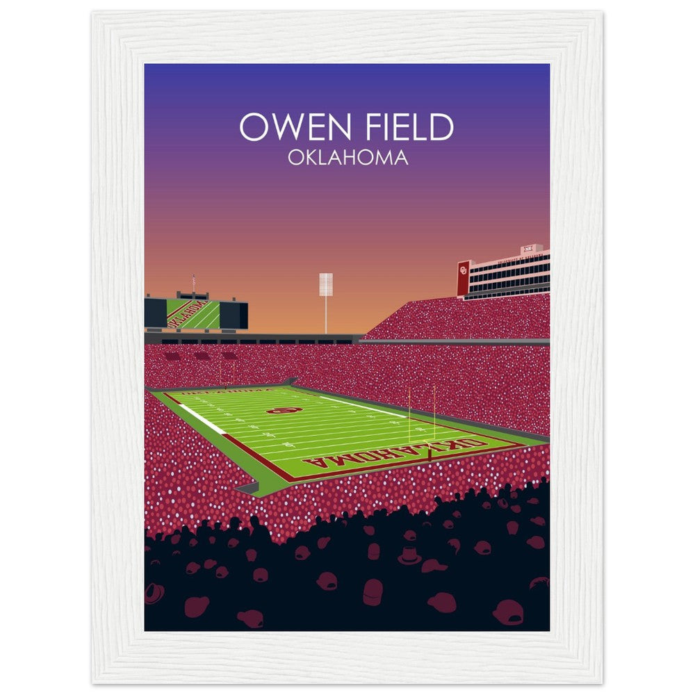 Owen Field - Gaylord Family - Oklahoma Memorial Stadium Print | University of Oklahoma Sooners College Football Stadium Print