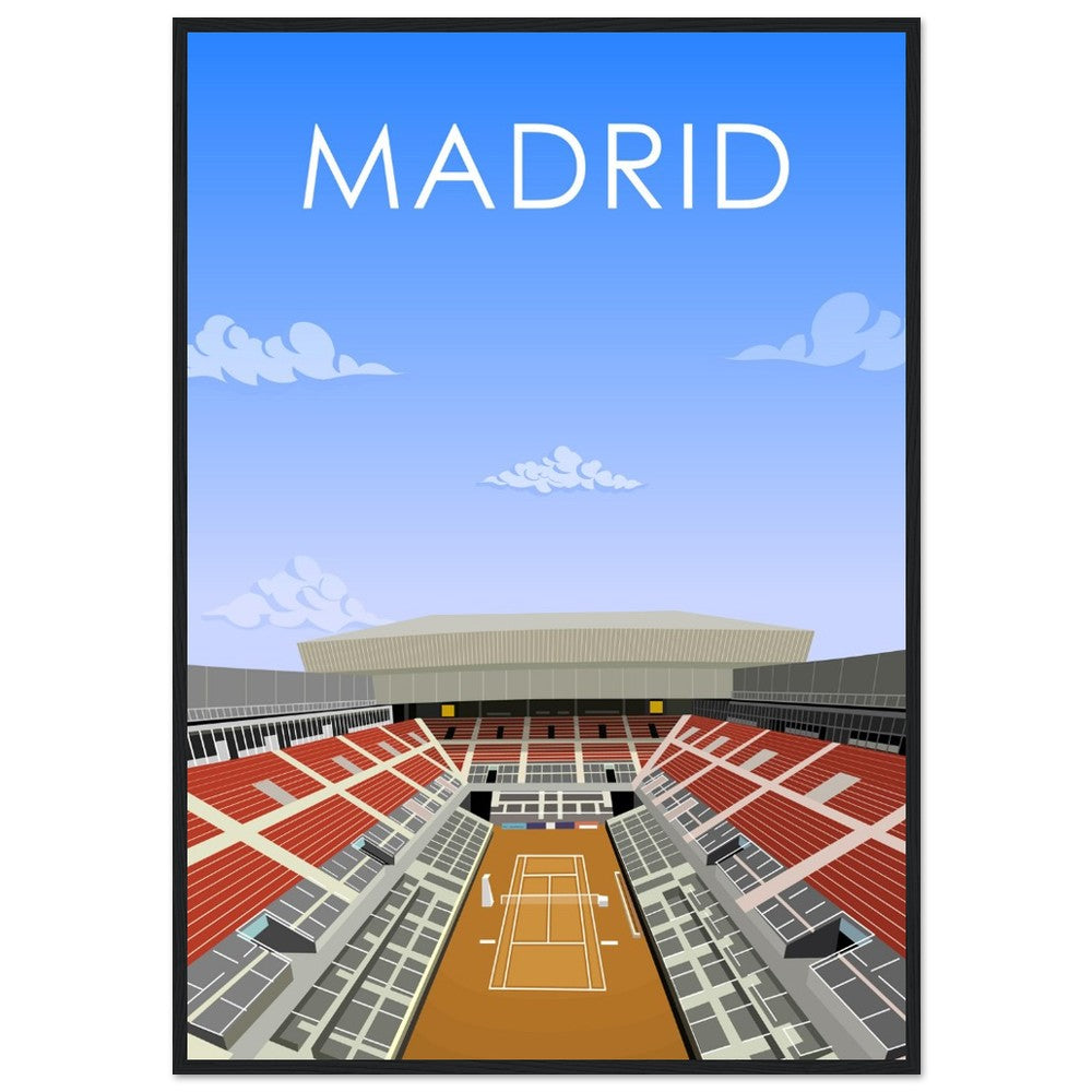 Madrid ATP/WTA Caja Magica Tennis Stadium Poster