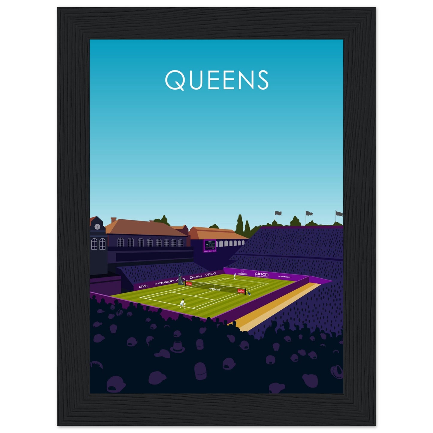 Queens Club Centre Court Cinch Championships Tennis Poster