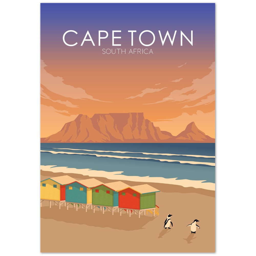 Cape Town Poster | Cape Town Wall Art | Cape Town Sunset Print