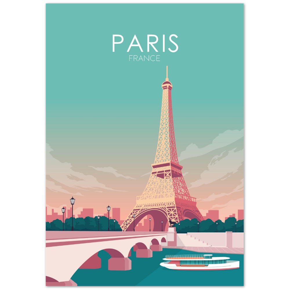 Paris Poster | Paris Wall Art | Paris Pastel Print