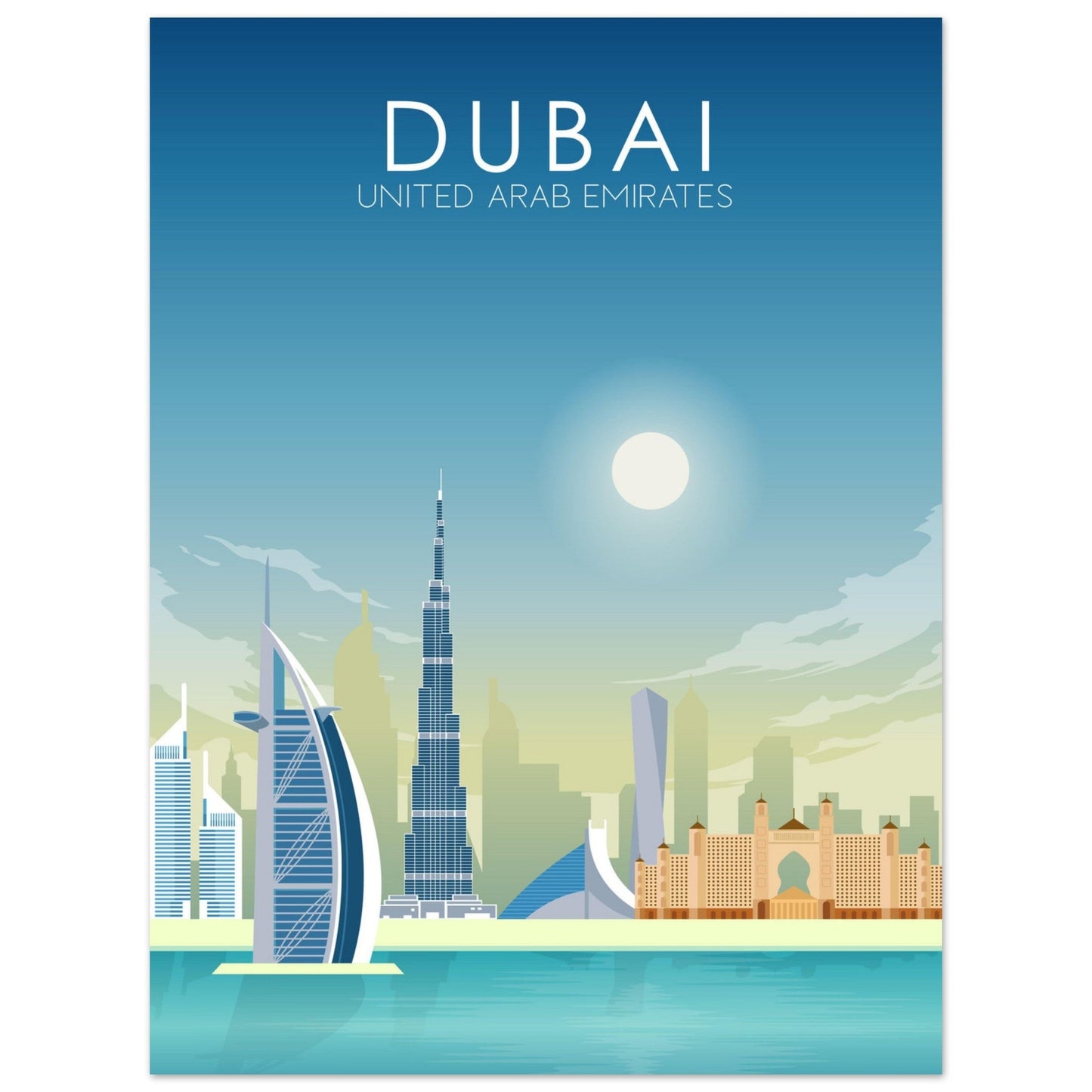 Dubai Poster | Dubai Wall Art | Dubai Daytime Print