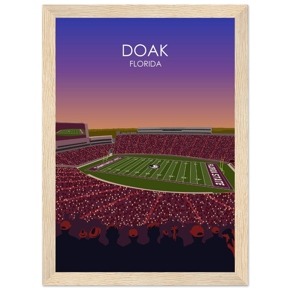 Doak Campbell Stadium Poster | Florida State University Football Stadium Print