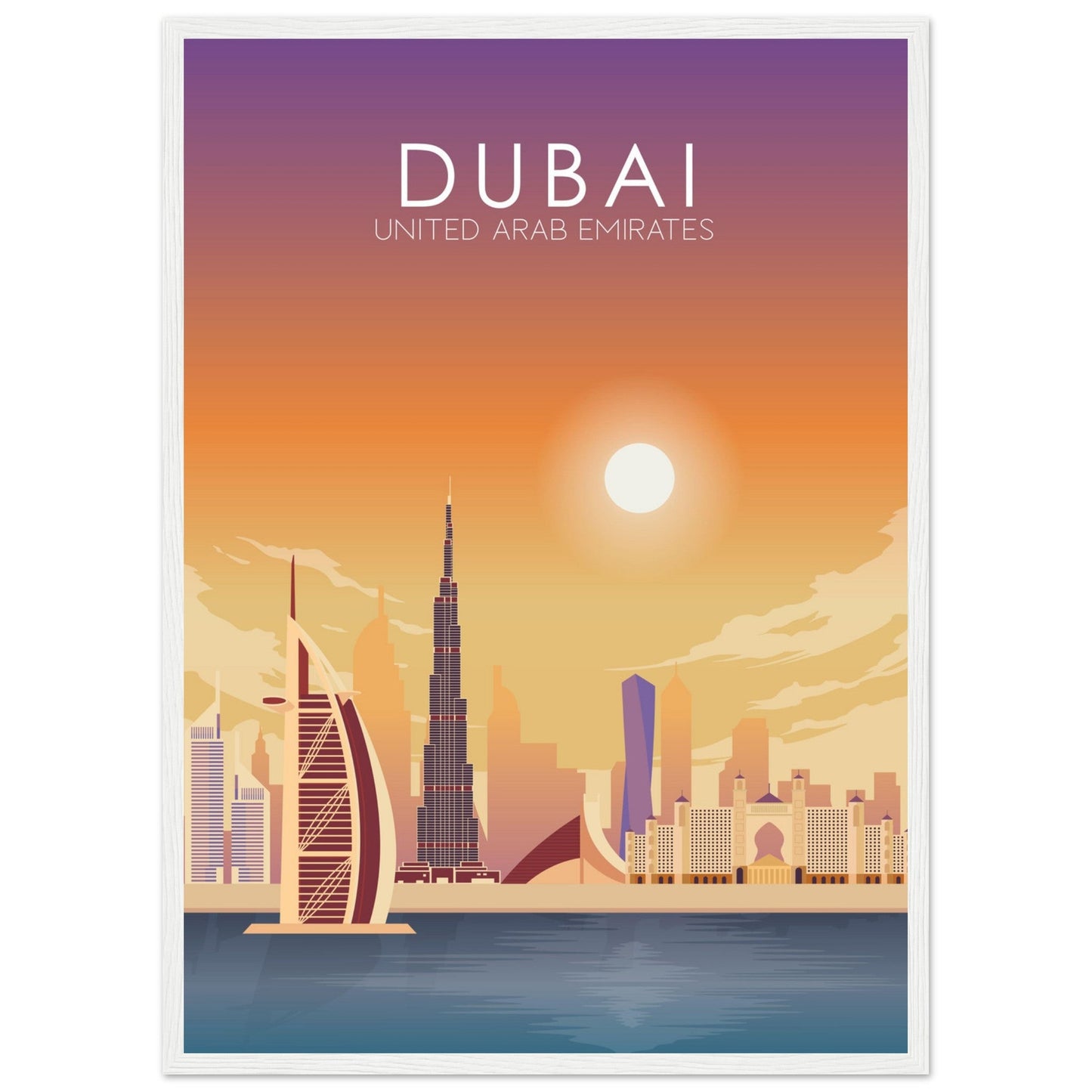 Dubai Poster | Dubai Wall Art | Dubai Sunset Print