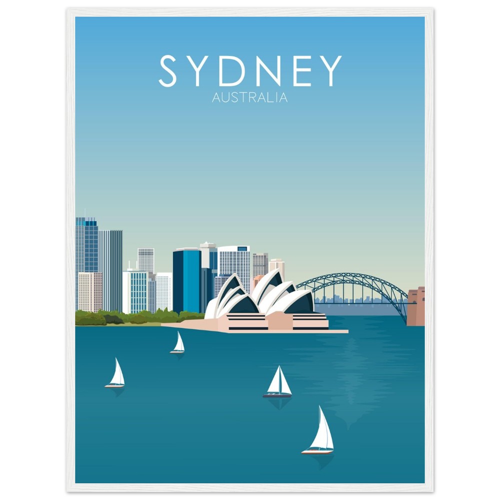 Sydney Poster | Sydney Wall Art | Sydney Daytime Print