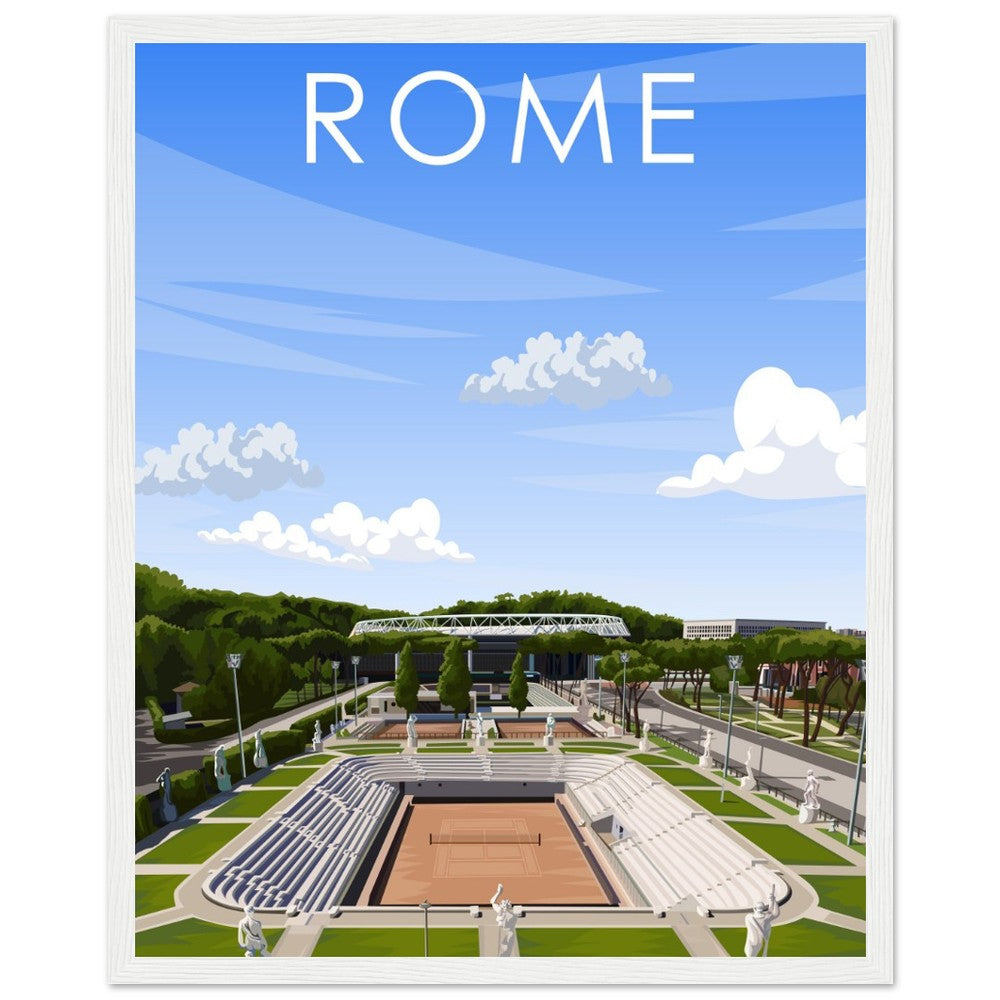 Rome ATP/WTA Masters Pietrangeli Tennis Stadium Poster
