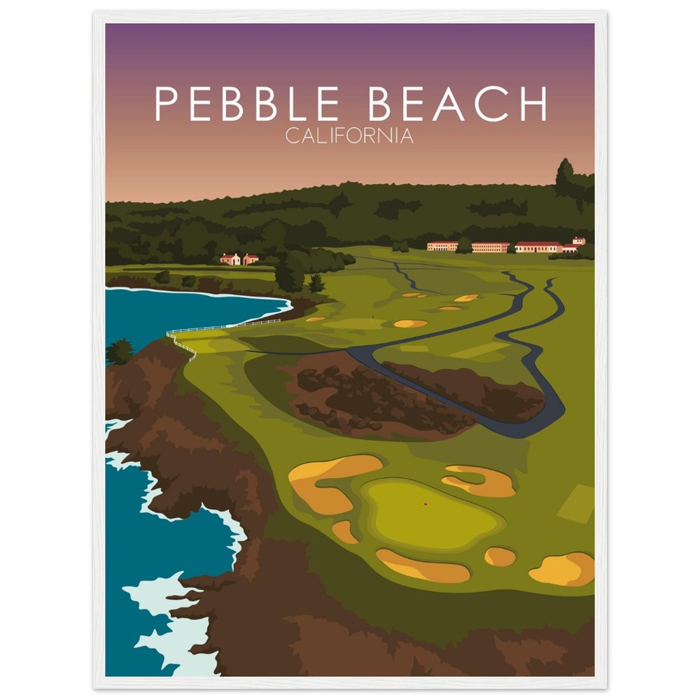 Pebble Beach Golf Course Sunset Print