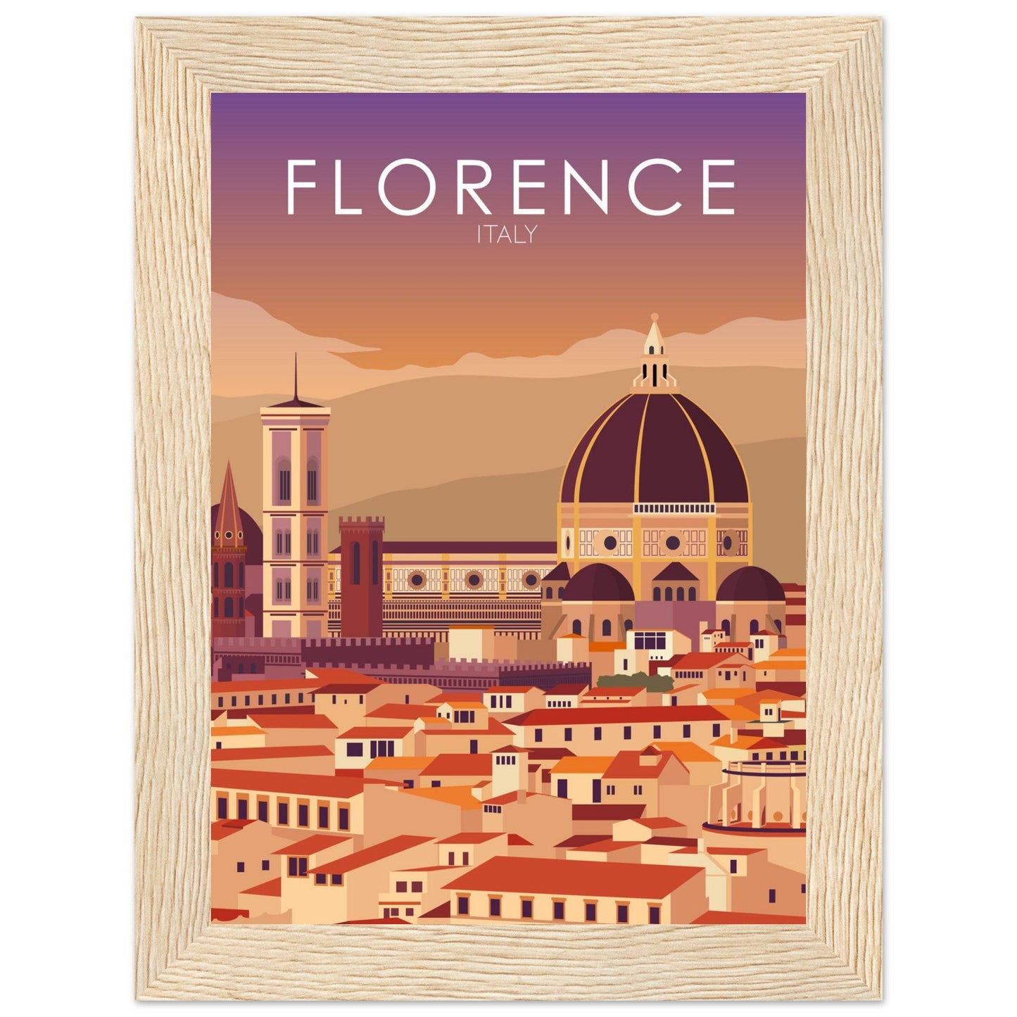 Florence Poster | Florence Wall Art | Florence Sunset Print