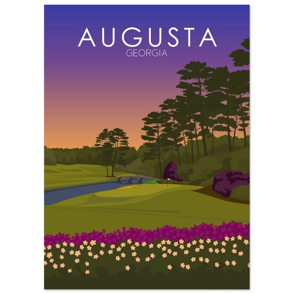 Augusta National Golf Course Sunset Print | Augusta National Poster
