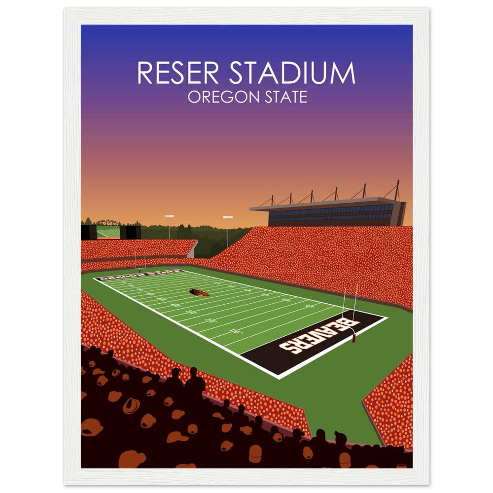 Reser Stadium Poster | University of Oregon State Beavers College Football Stadium Print
