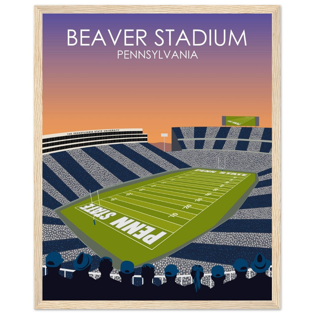Beaver Stadium Poster | Penn State University Football Stadium Print