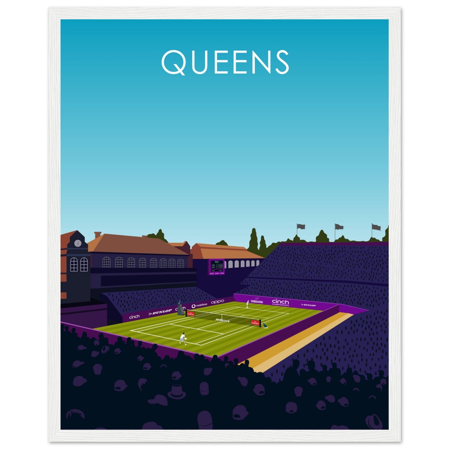 Queens Club Centre Court Cinch Championships Tennis Poster