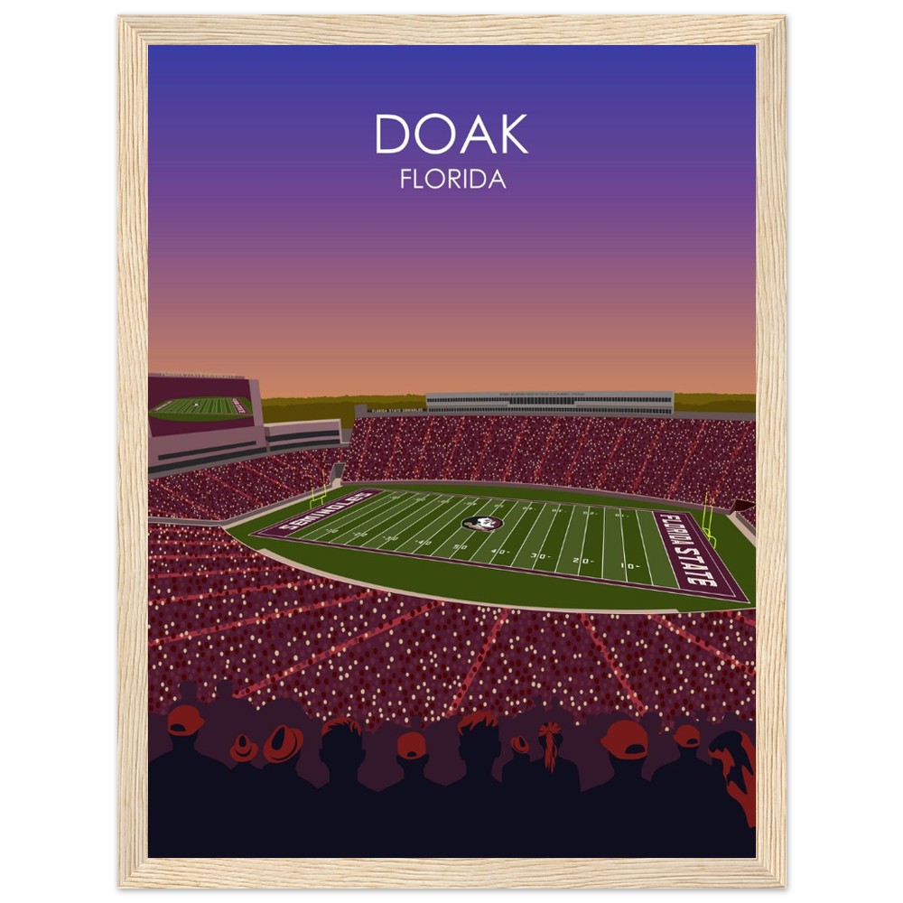 Doak Campbell Stadium Poster | Florida State University Football Stadium Print