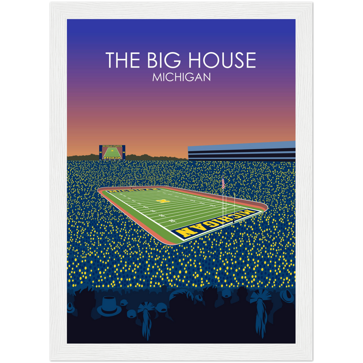 The Big House Poster | University of Michigan College Football Stadium Print