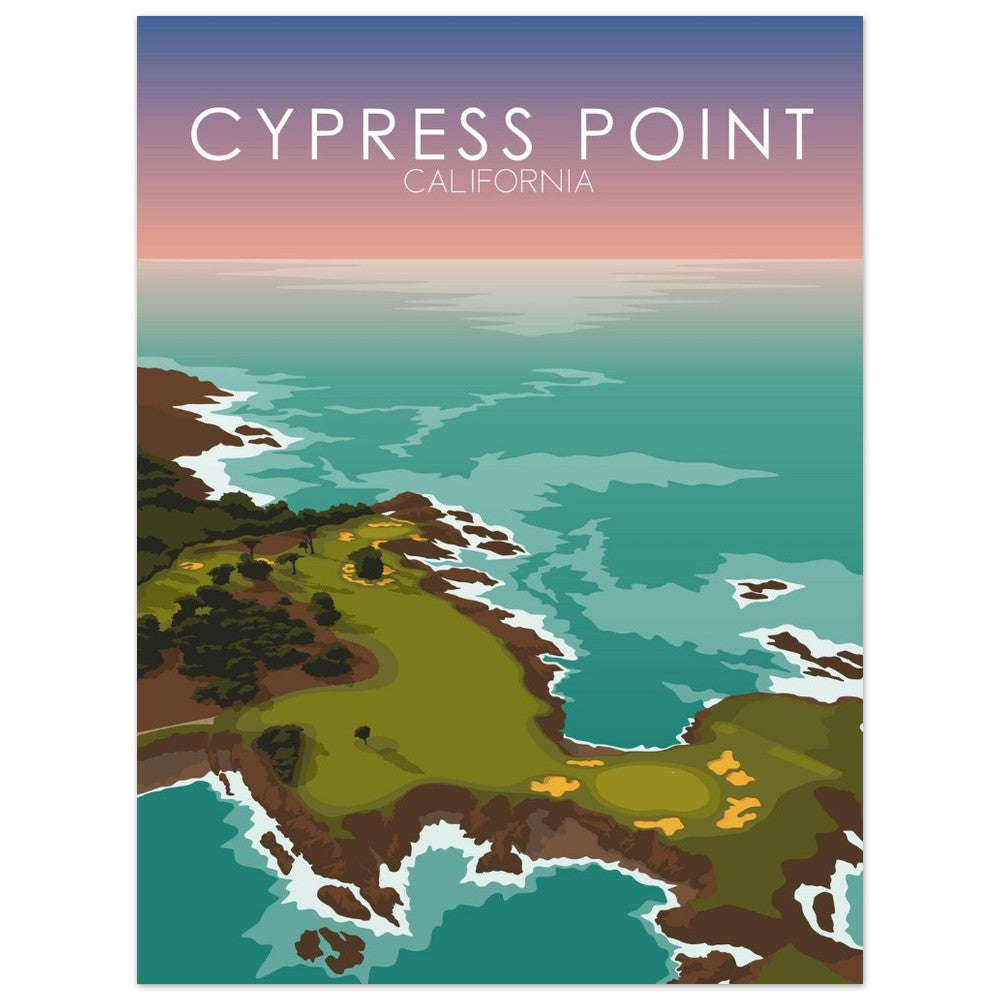 Cypress Point Golf Course Sunset Print