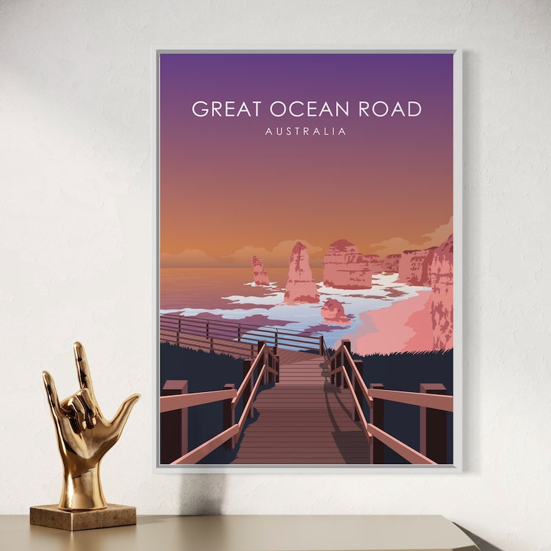 Great Ocean Road Poster | Great Ocean Road Print | Great Ocean Road Sunset Wall Art