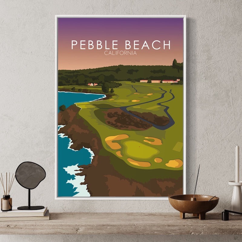 Pebble Beach Golf Course Sunset Print