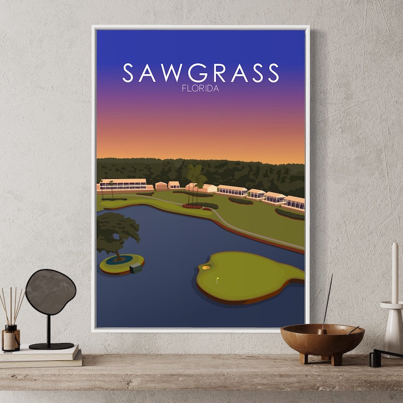 TPC Sawgrass Golf Course Sunset Print