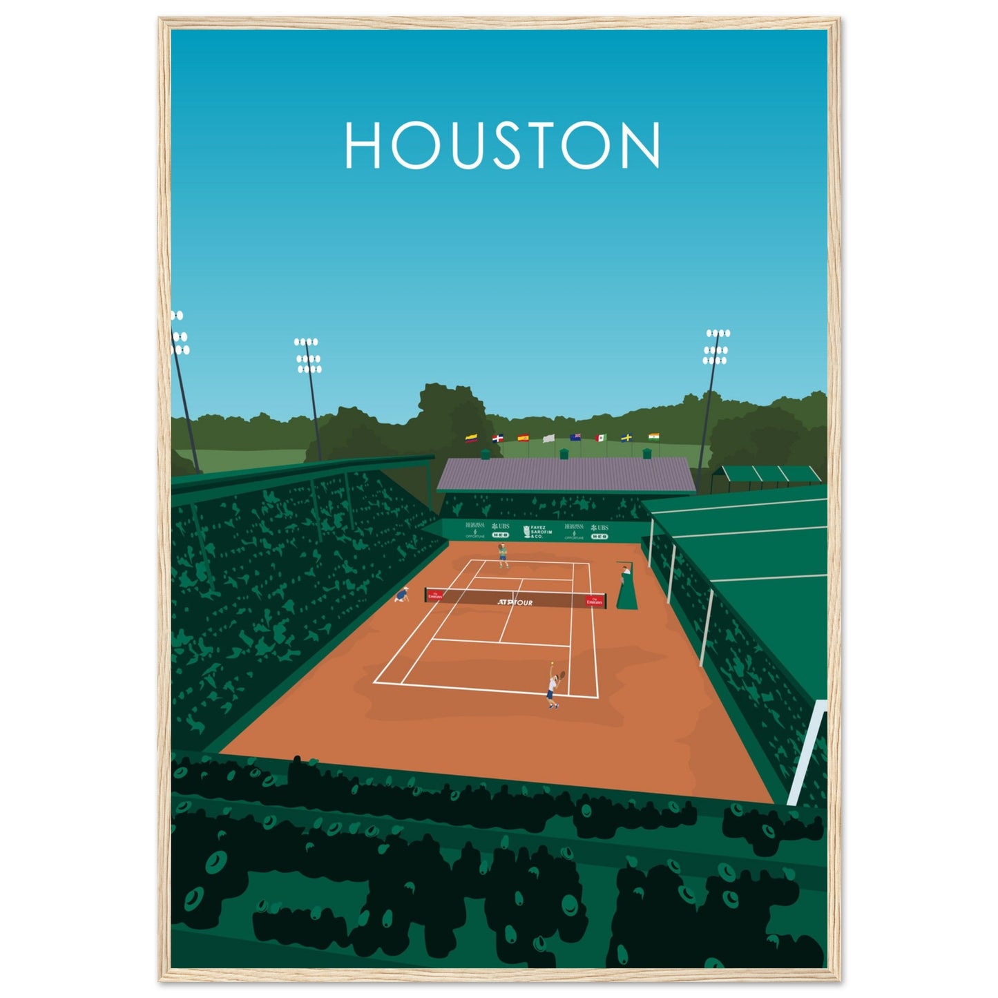 Houston ATP Tennis Stadium Poster