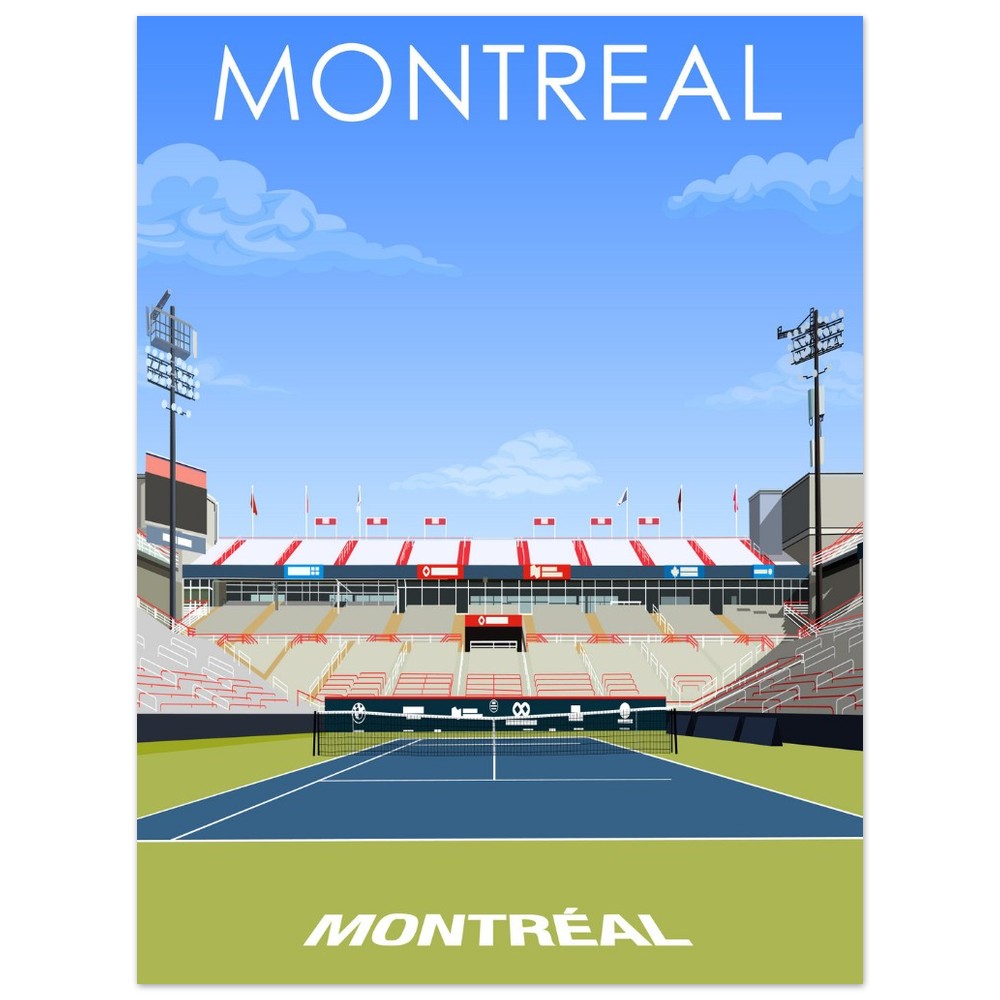 Montreal ATP/WTA Masters Tennis Stadium Poster