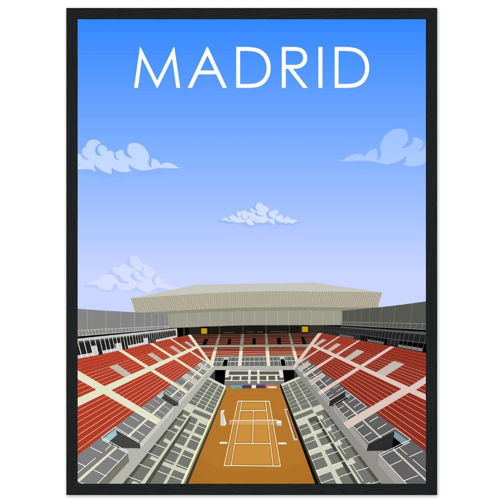 Madrid ATP/WTA Caja Magica Tennis Stadium Poster