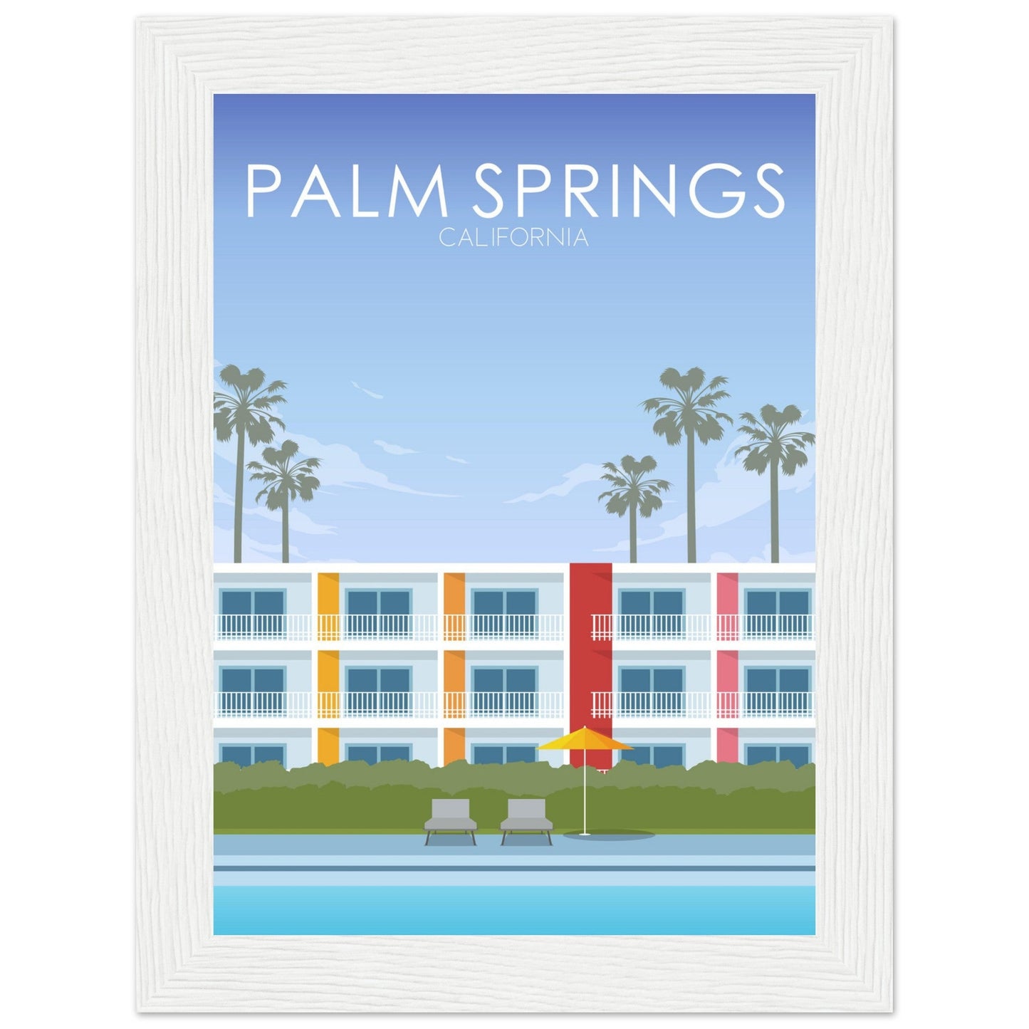 Palm Springs Poster | Palm Springs Wall Art | Palm Springs Daytime Print