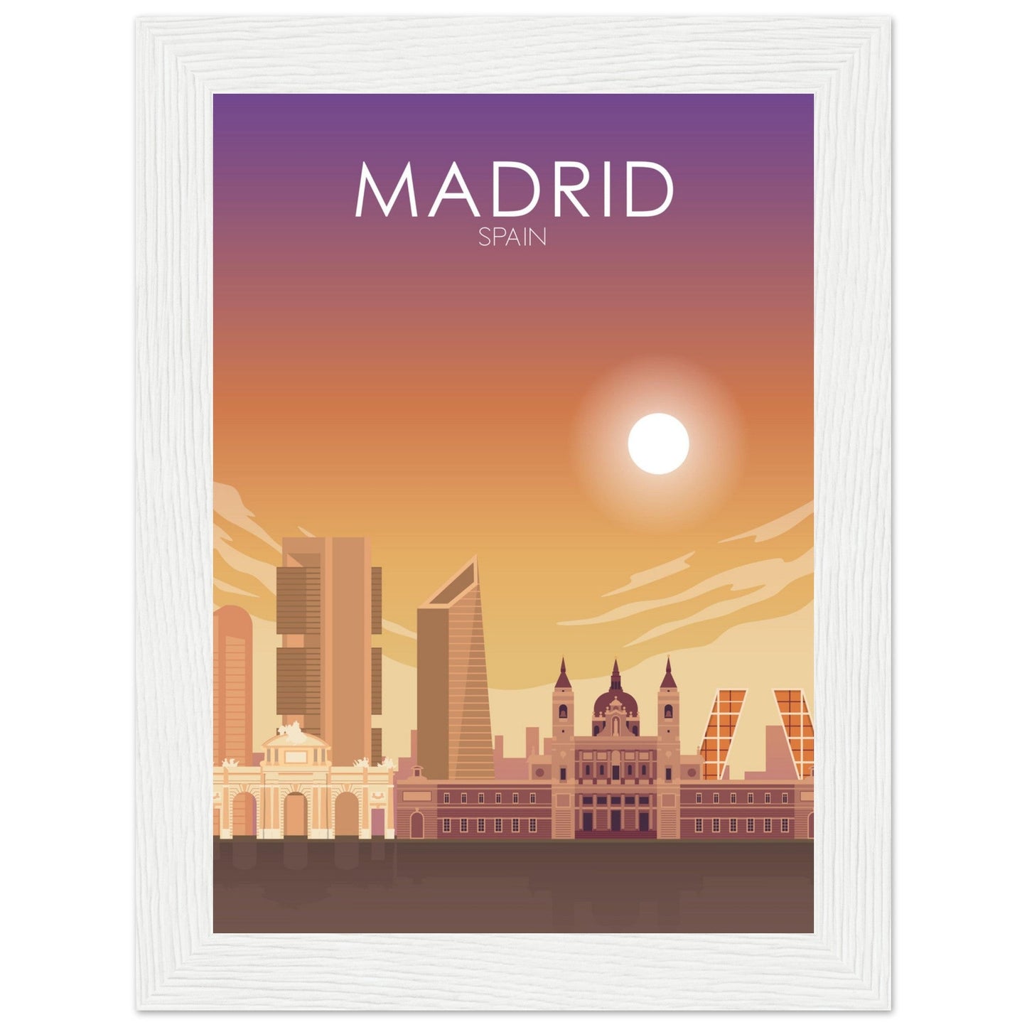 Madrid Poster | Madrid Wall Art | Madrid Sunset Print