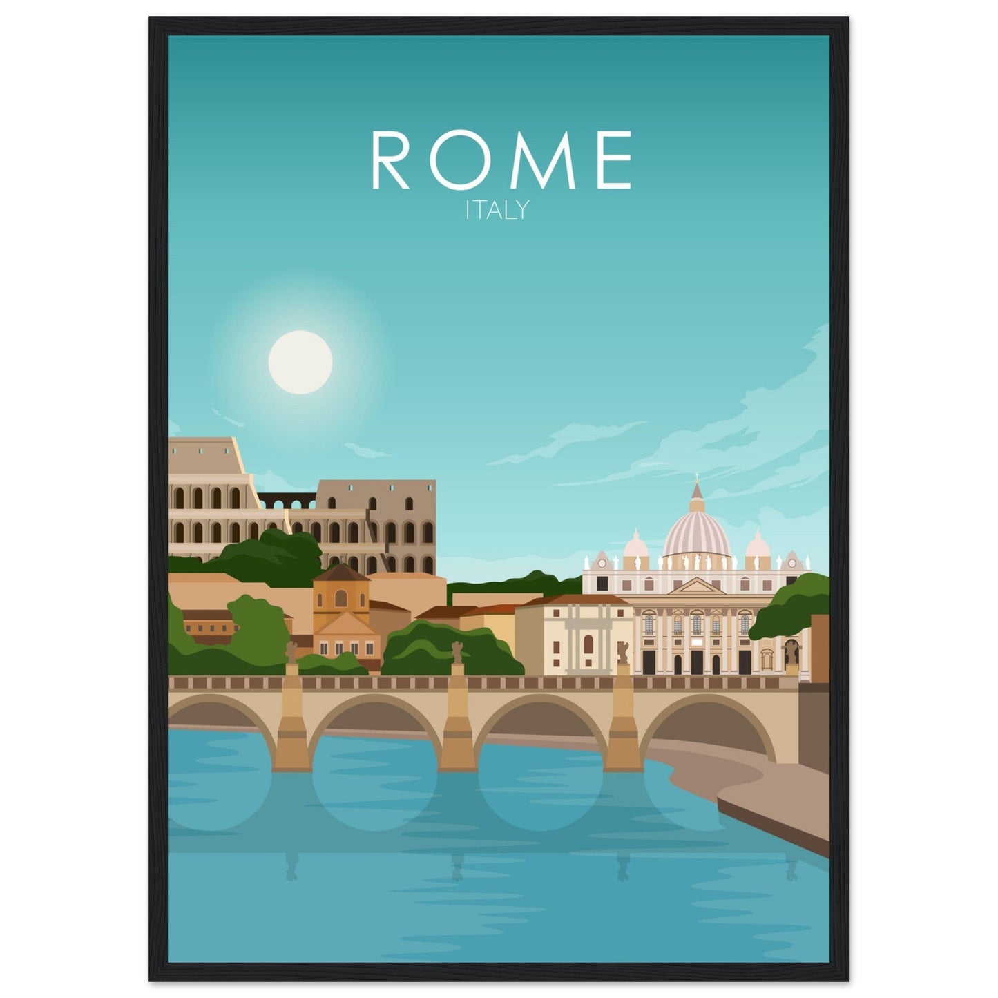 Rome Poster | Rome Wall Art | Rome Daytime Print