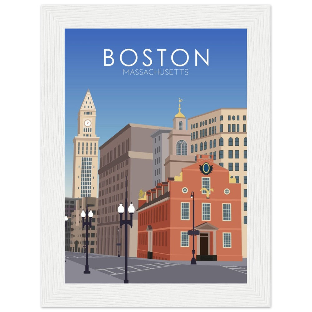 Boston Poster | Boston Wall Art | Boston Daytime Print