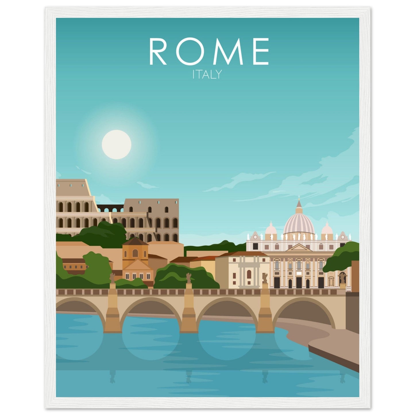 Rome Poster | Rome Wall Art | Rome Daytime Print