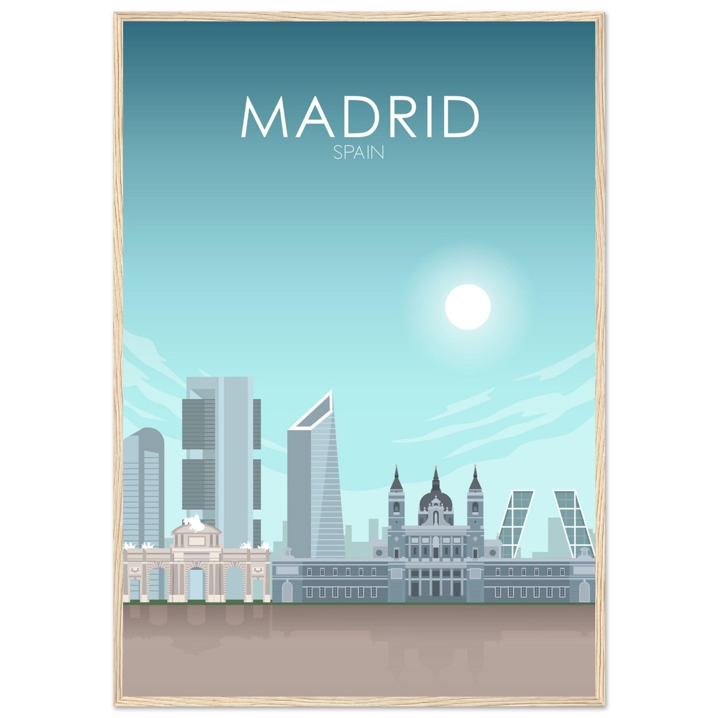 Madrid Poster | Madrid Wall Art | Madrid Daytime Print