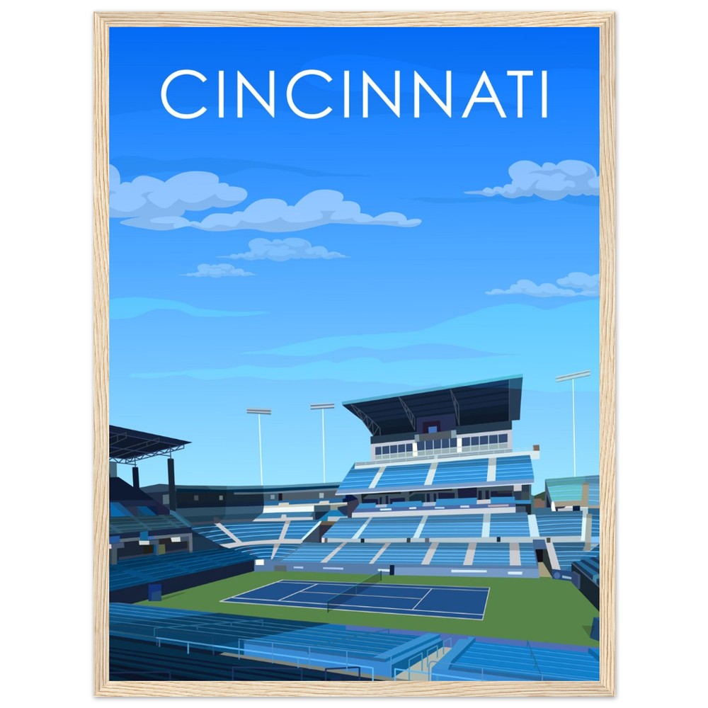 Cincinnati ATP/WTA Masters Tennis Stadium Poster