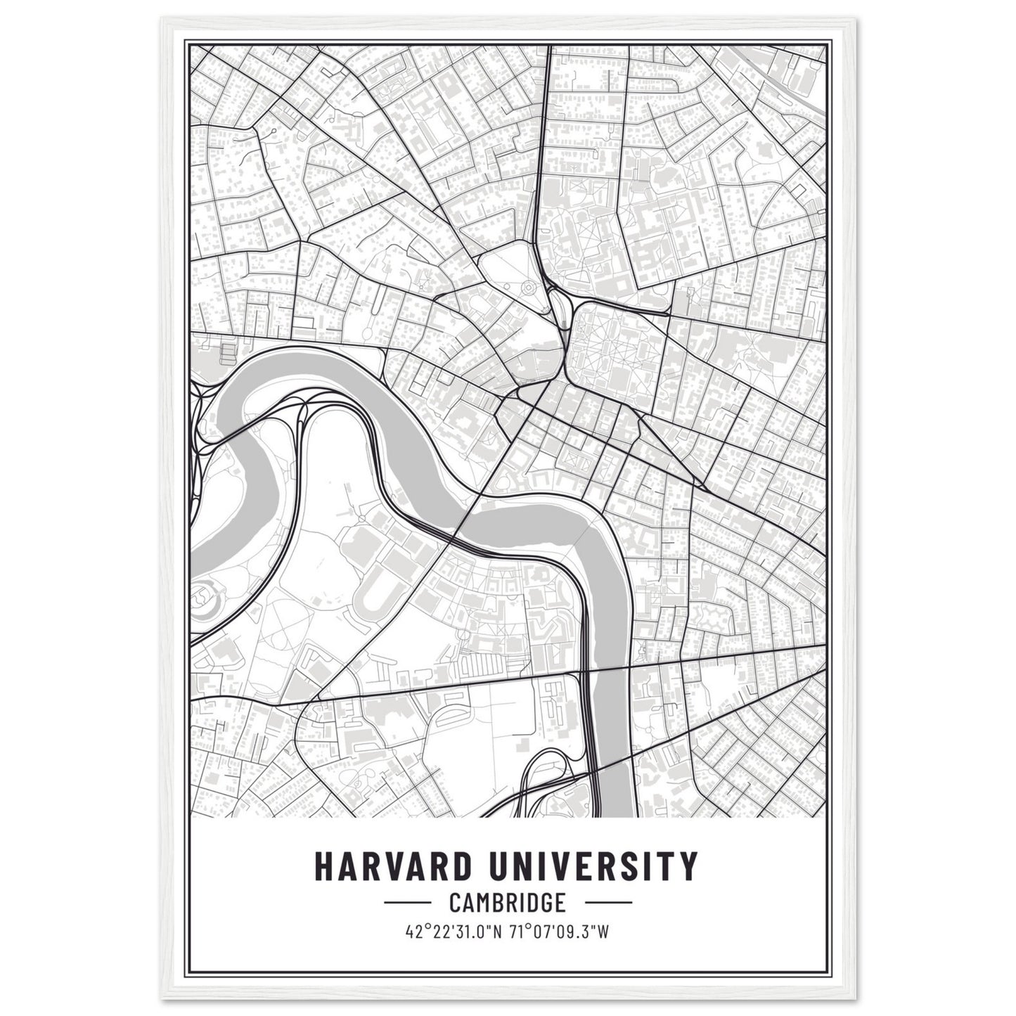 Harvard Map Poster | Harvard Map Wall Art | Harvard Map Print