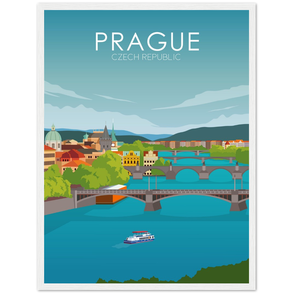 Prague Poster | Prague Wall Art | Prague Daytime Print