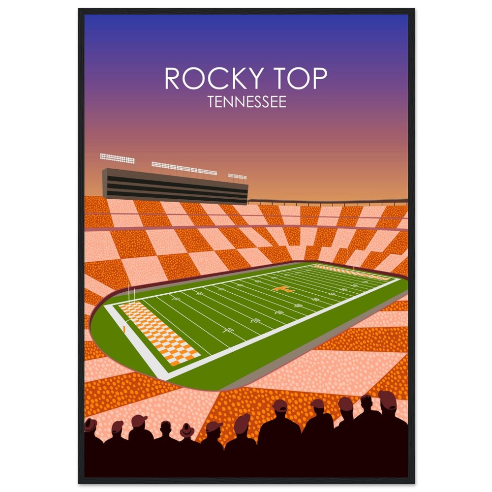 Rocky Top | Neyland Stadium Poster | University of Tennessee College Football Stadium Print