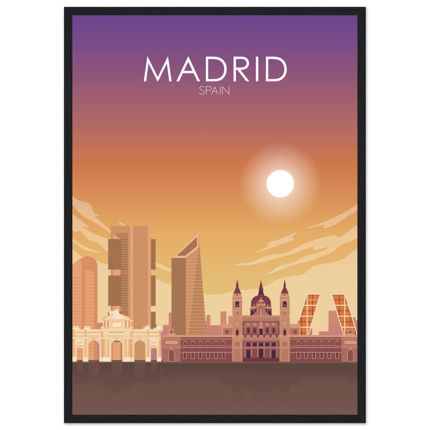 Madrid Poster | Madrid Wall Art | Madrid Sunset Print