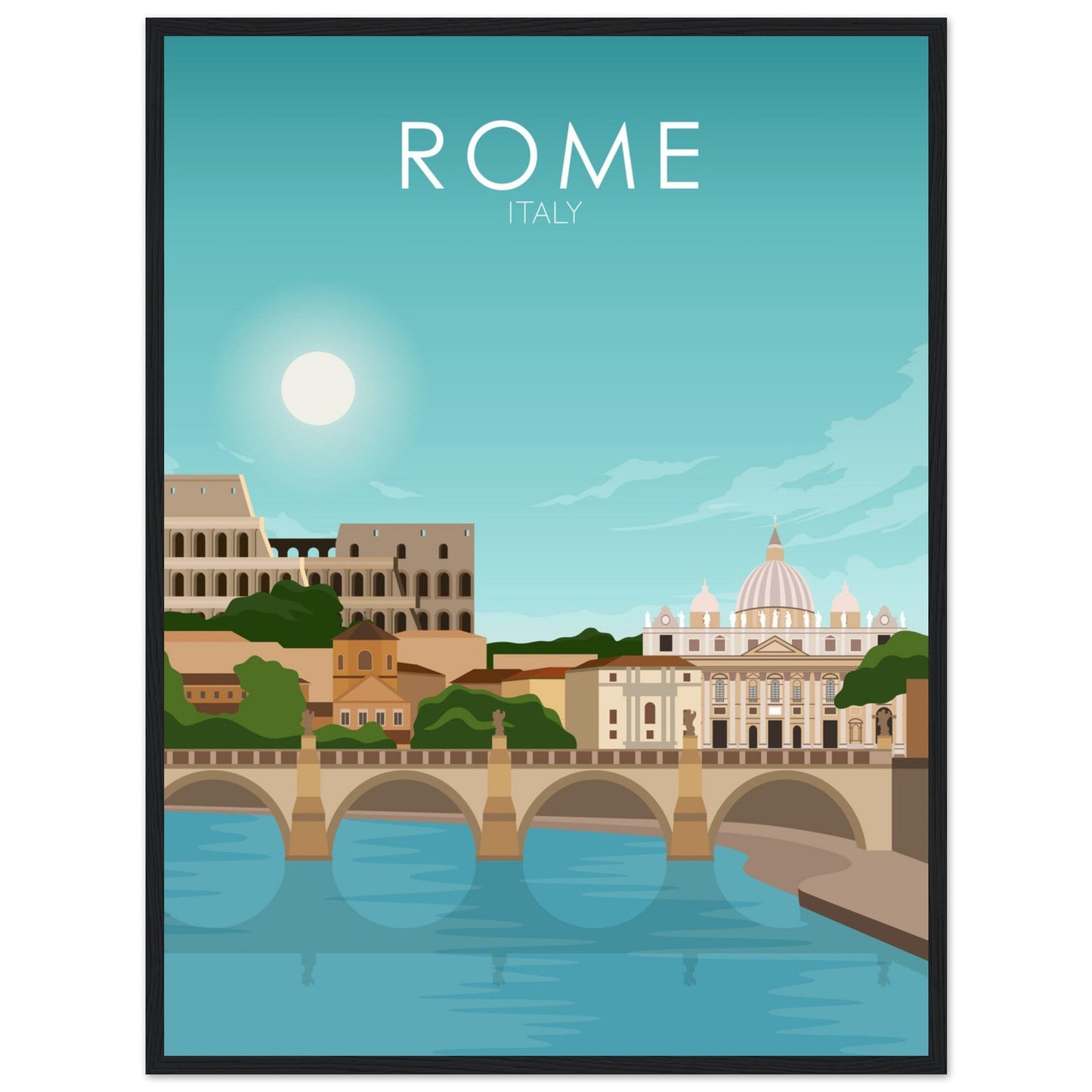 Rome Poster | Rome Wall Art | Rome Daytime Print