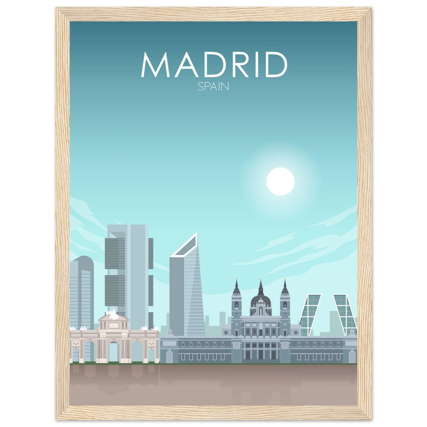 Madrid Poster | Madrid Wall Art | Madrid Daytime Print