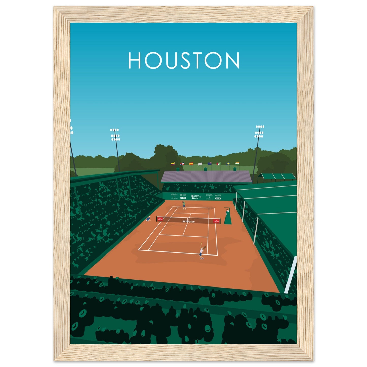 Houston ATP Tennis Stadium Poster