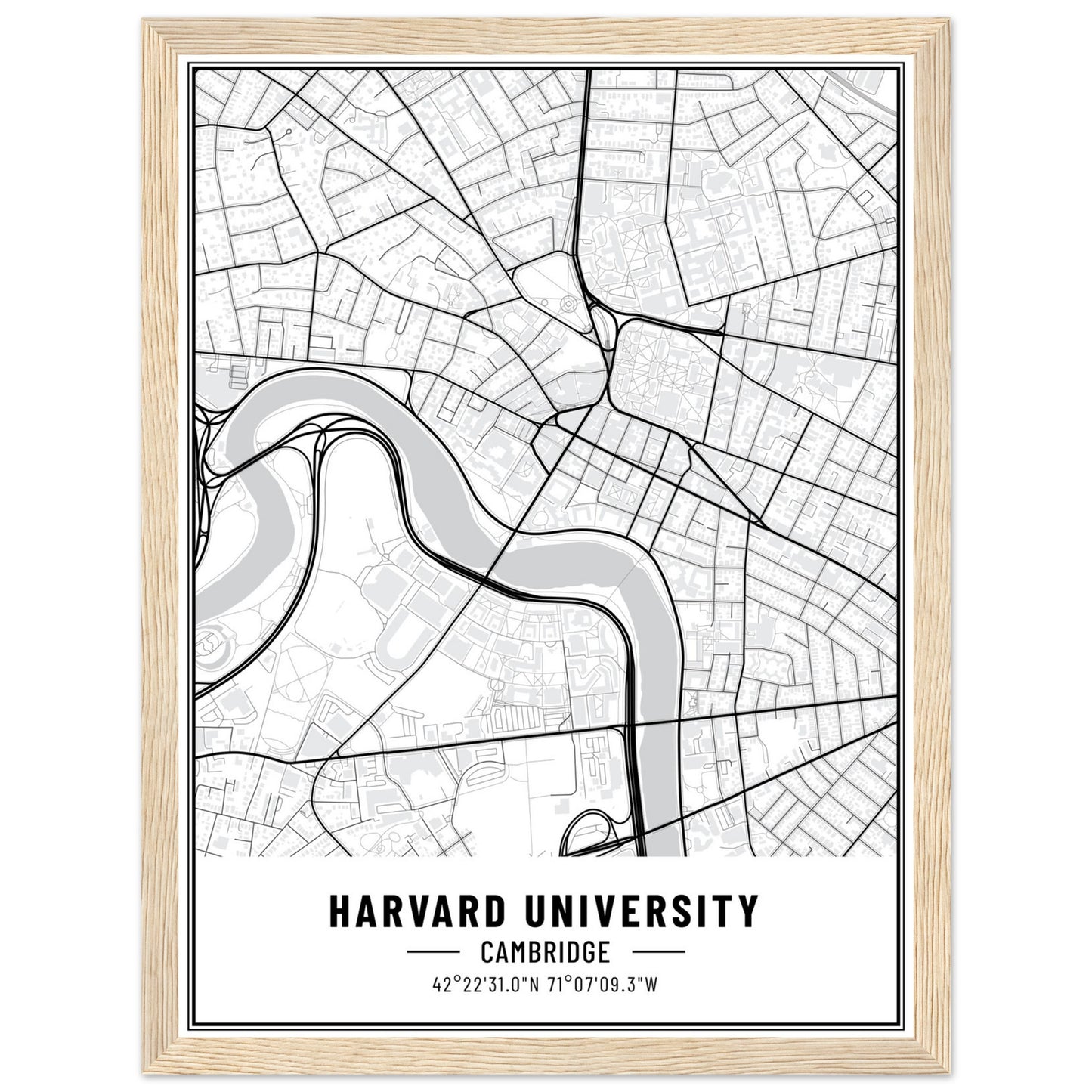 Harvard Map Poster | Harvard Map Wall Art | Harvard Map Print