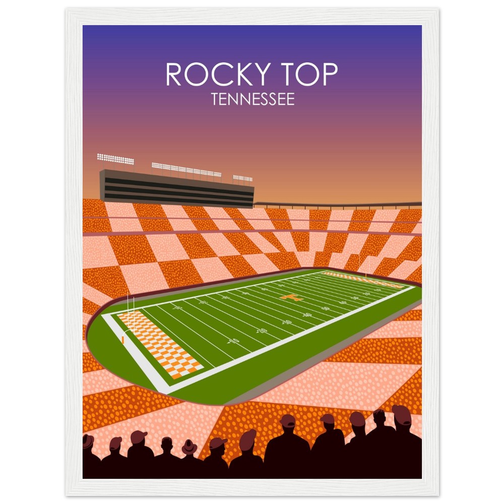 Rocky Top | Neyland Stadium Poster | University of Tennessee College Football Stadium Print