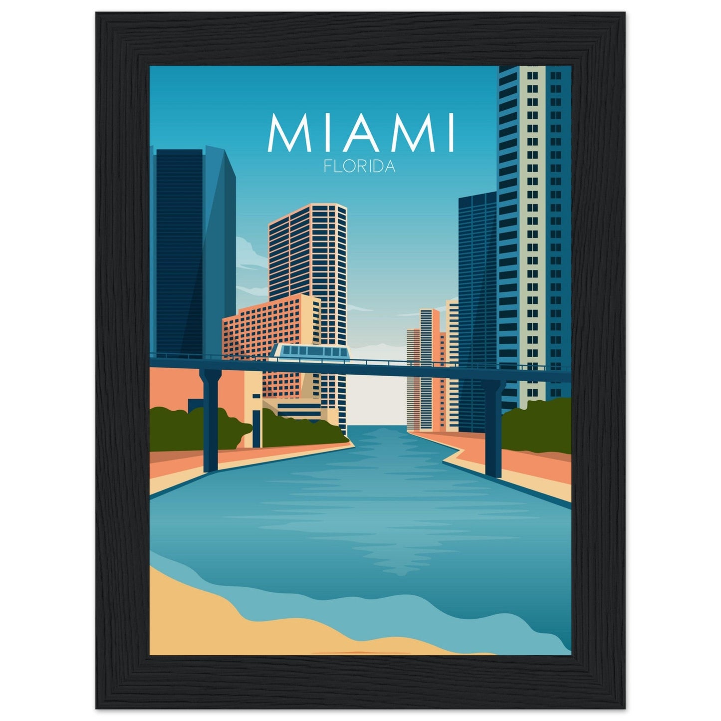 Miami Poster | Miami Wall Art | Miami Daytime Print