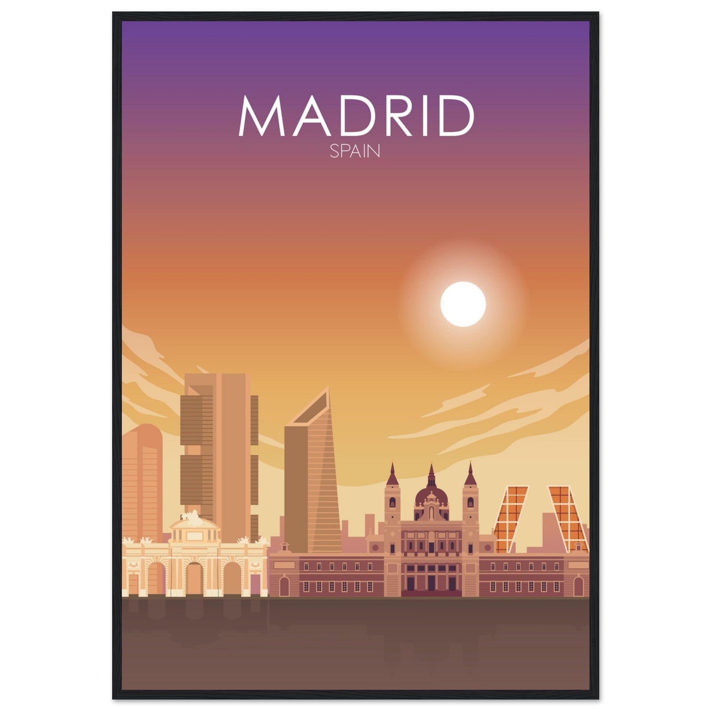 Madrid Poster | Madrid Wall Art | Madrid Sunset Print