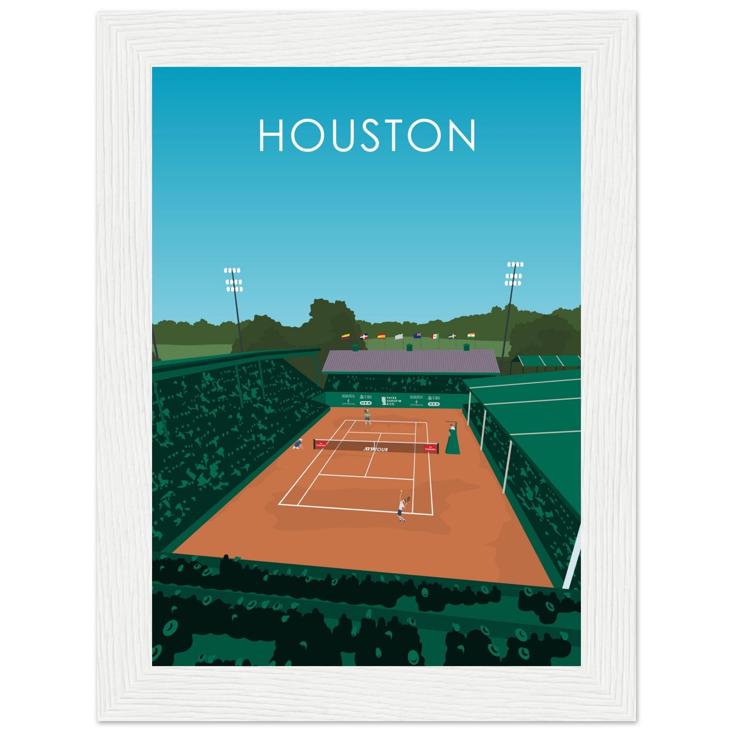 Houston ATP Tennis Stadium Poster