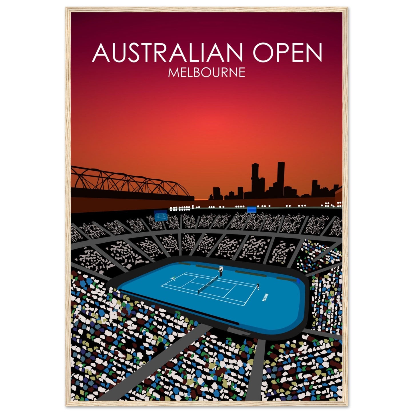 Australian Open Poster - Red Sky