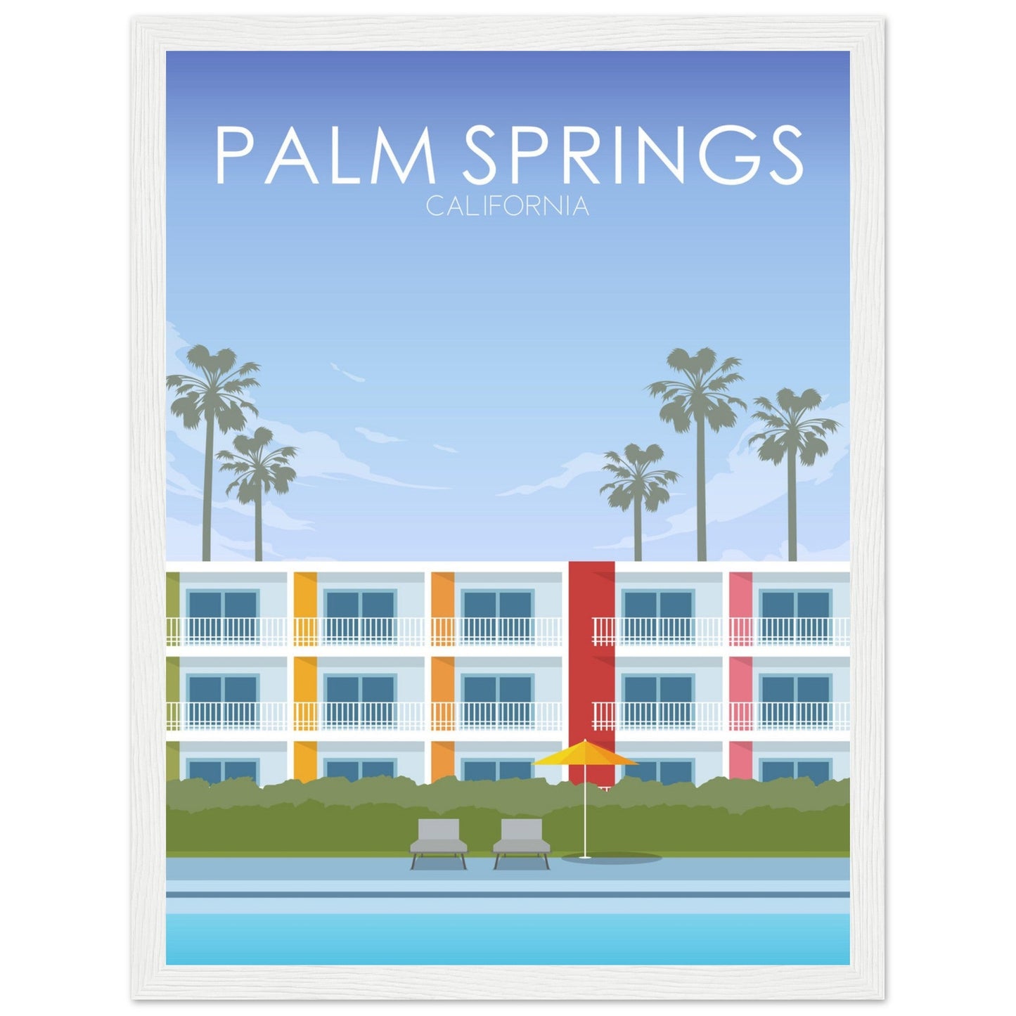 Palm Springs Poster | Palm Springs Wall Art | Palm Springs Daytime Print