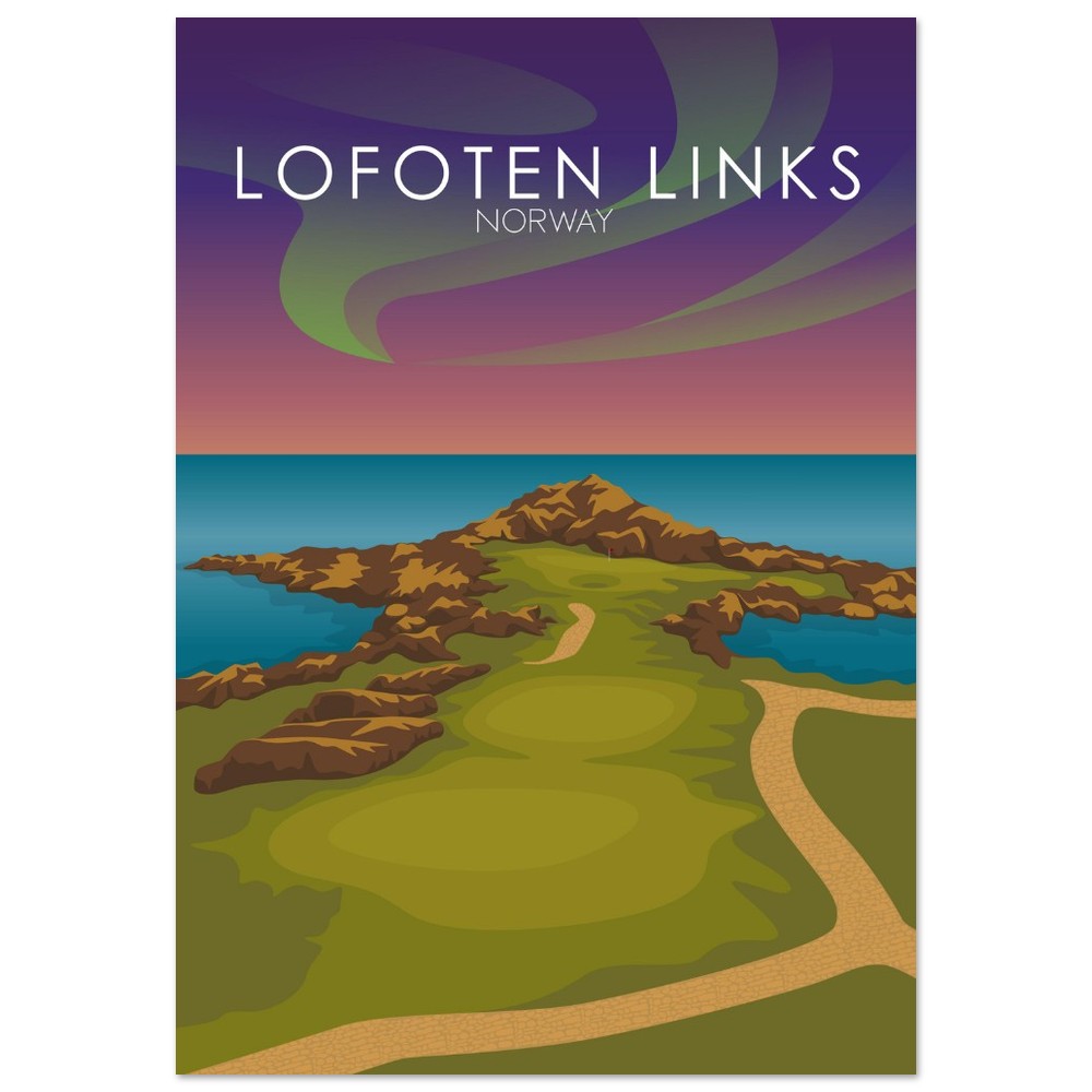 Lofoten Links Golf Course Sunset Print