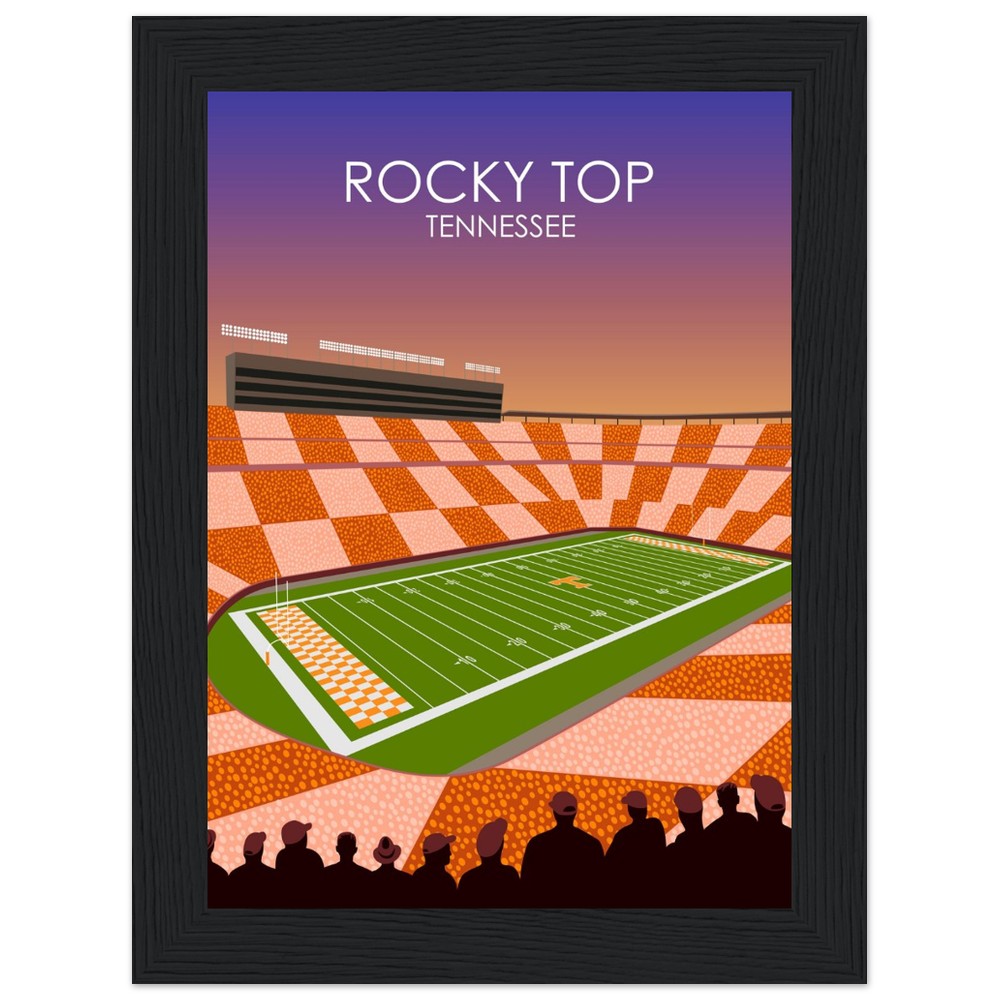 Rocky Top | Neyland Stadium Poster | University of Tennessee College Football Stadium Print